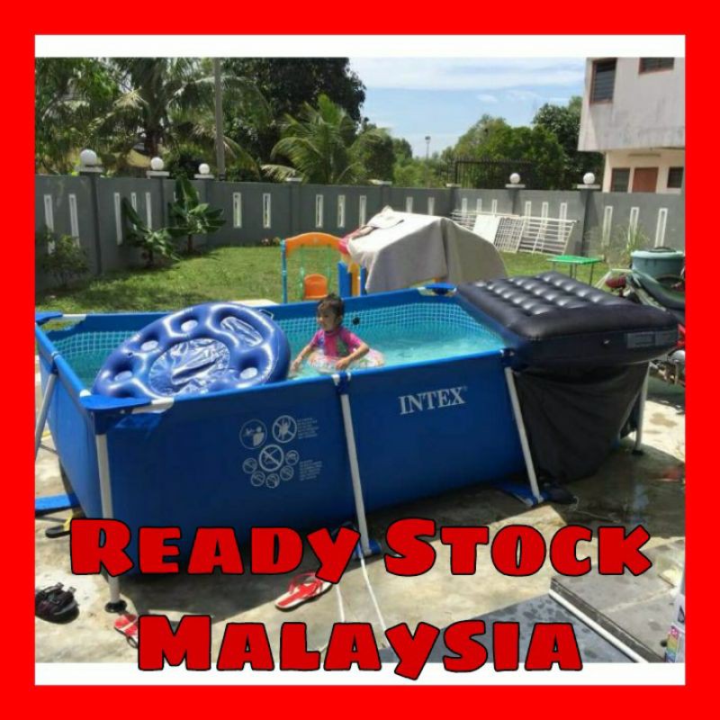 Kolam Portable INTEX Rectangular FRAME POOL FAMILY SIZE Kolam Portable INTEX Rectangular FRAME POOL FAMILY SIZE
