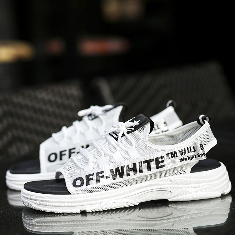 mens off white sandals