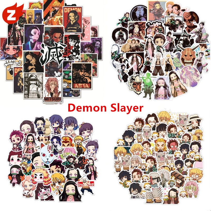 demon slayer waterproof cartoon graffiti stickers