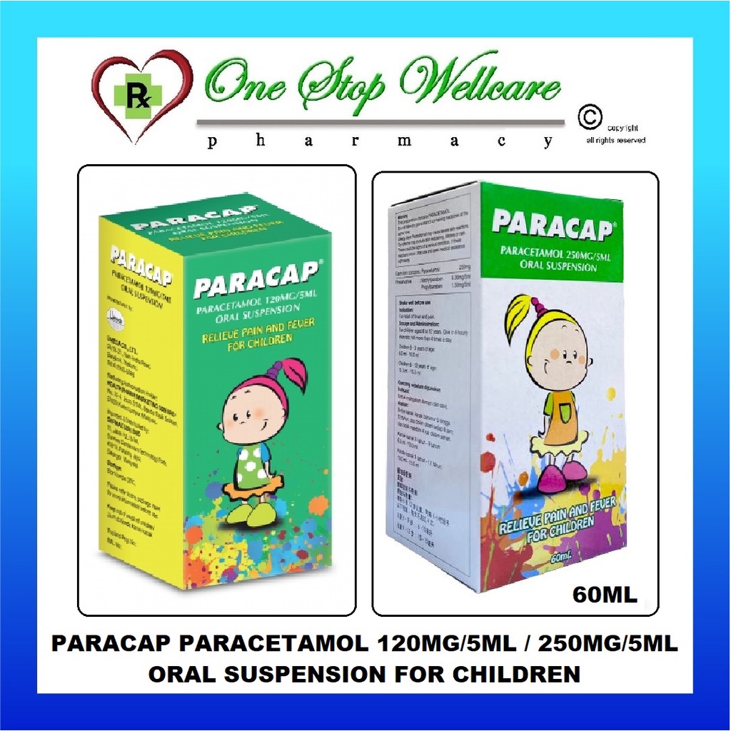 PARACAP PARACETAMOL 120MG/5ML / 250MG/5ML ORAL SUSPENSION FOR CHILDREN