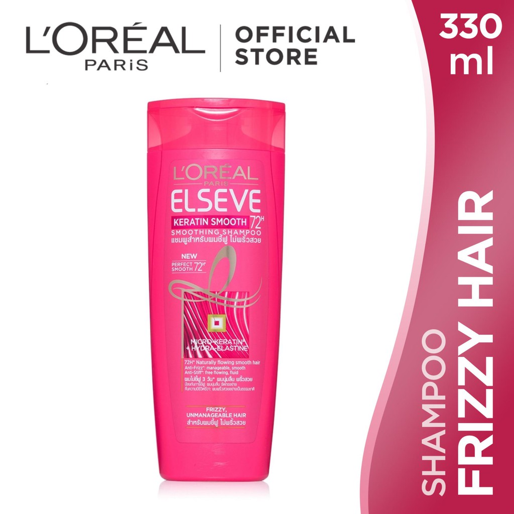 L'Oreal Elseve Keratin Smooth 72H Shampoo (330ml) Shopee Malaysia