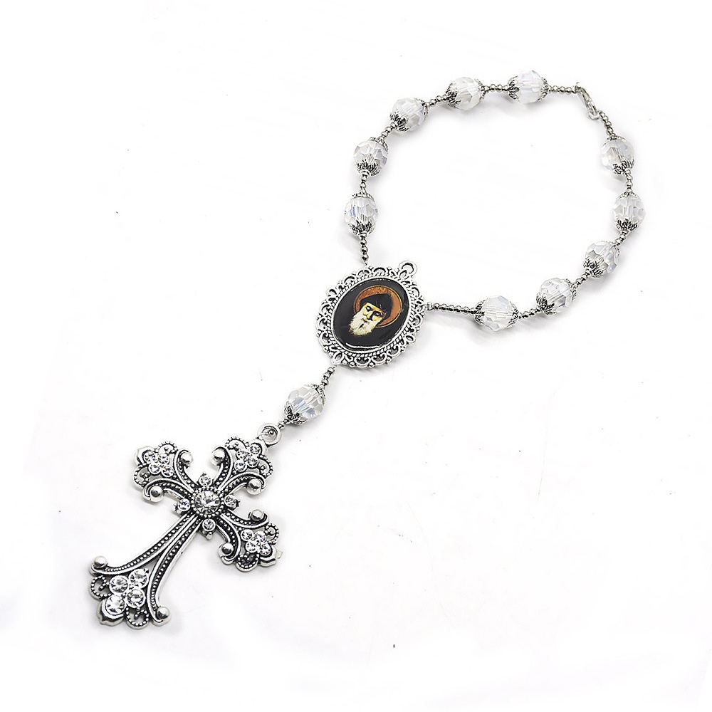 Jenis Popular Satu Hujung Rosary Rantai Tangan Kristal Yesus Kristusst Charbleaksesori Rantai Tangan Gelang Salib Shopee Malaysia