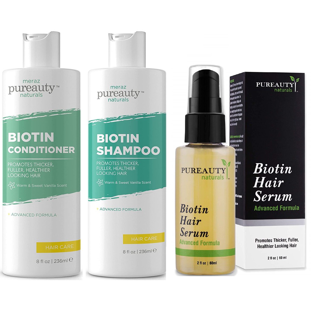 Pureauty Naturals Biotin Hair Growth Serum | Biotin Shampoo & Conditioner Help  Grow Healthy Strong Hair Loss | Shopee Malaysia