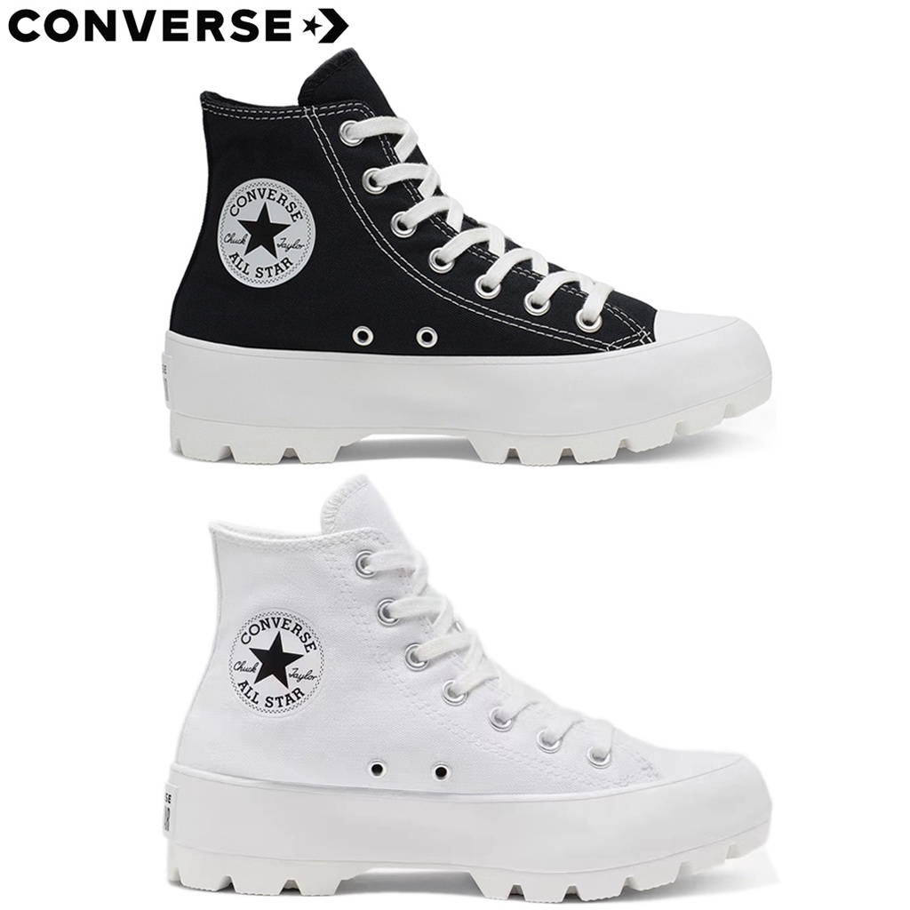 Converse Women's Sneakers Student Fashion High Tops Chuck Taylor All Star  Lugged Hi - Black/White/Black - (565901C) | Shopee Malaysia