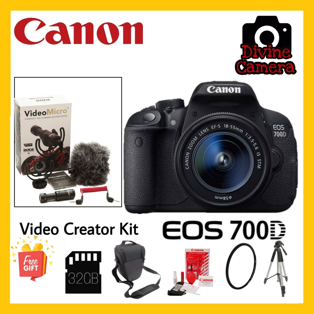 Canon 700D EF-S 18-55mm Level Camera | Shopee Malaysia