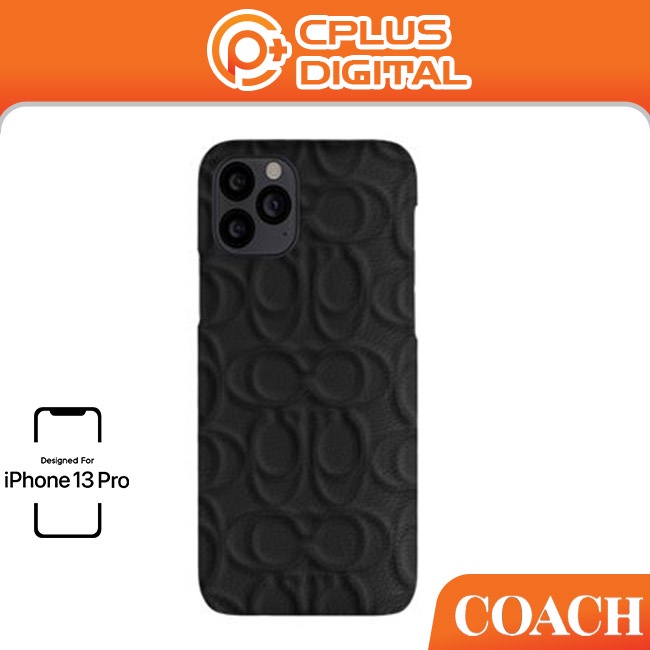 Coach Leather Slim Wrap Case (for iPhone 13 Pro/ iPhone 13 Pro Max) - Black  Emboss Signature C Pebbled Leather | Shopee Malaysia