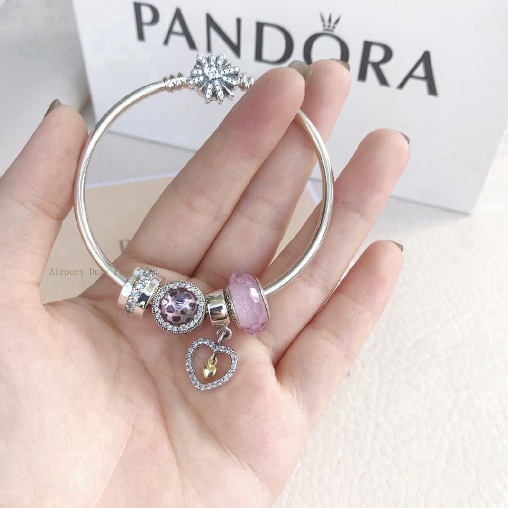 Pandora 100 Original Diy Combination Of Four Accessories Bracelet Women Charm Bracelet With Gift Box Shopee Malaysia