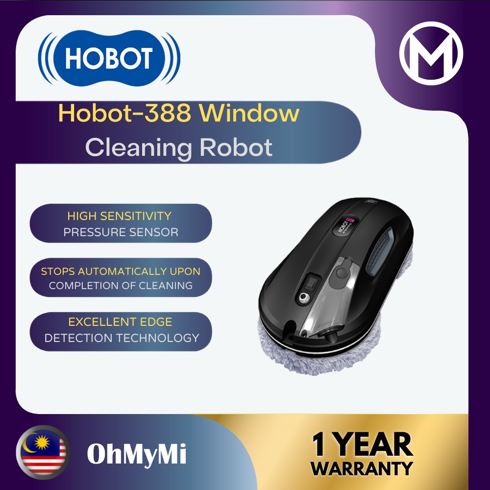 Hobot 388 Window Cleaning Robot - Ultrasonic Water Spraying