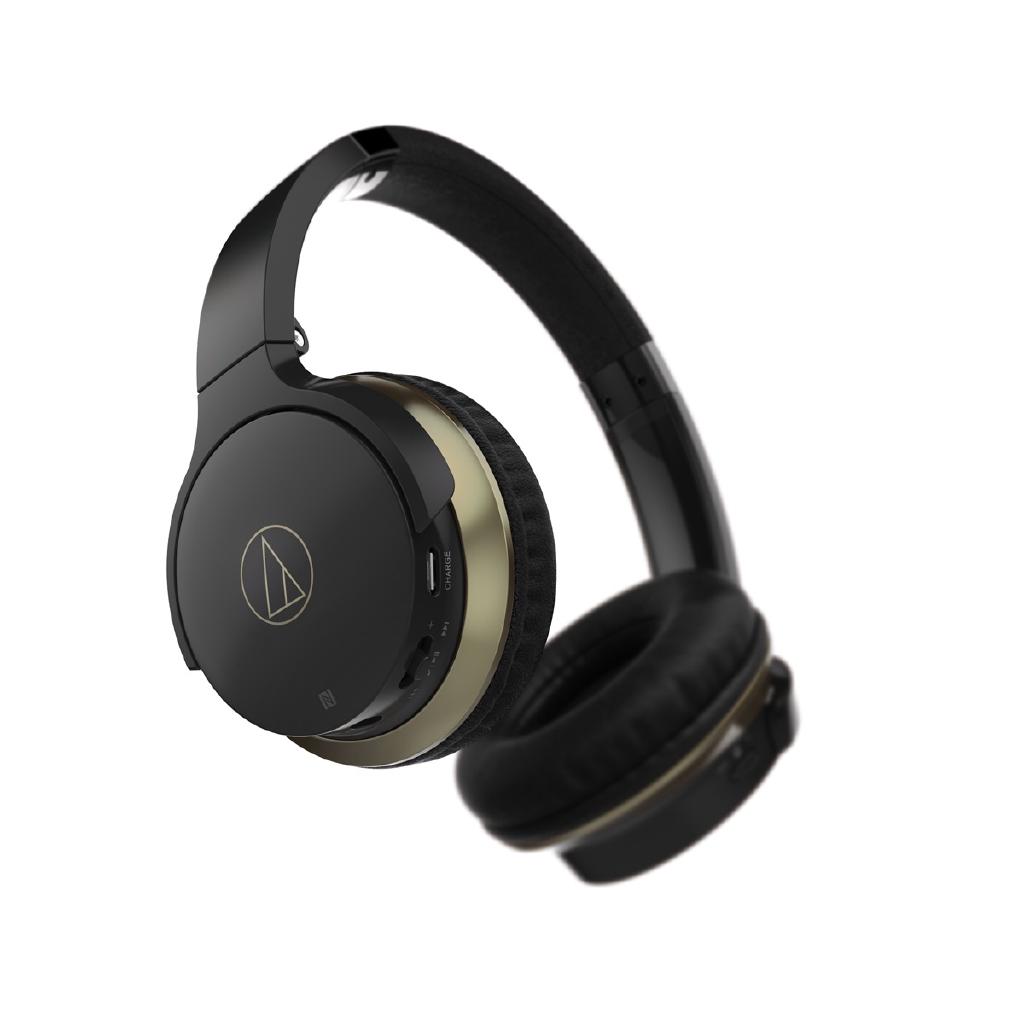 Audio Technica Wireless OnEar Headphones Mic & Control for Smartphone