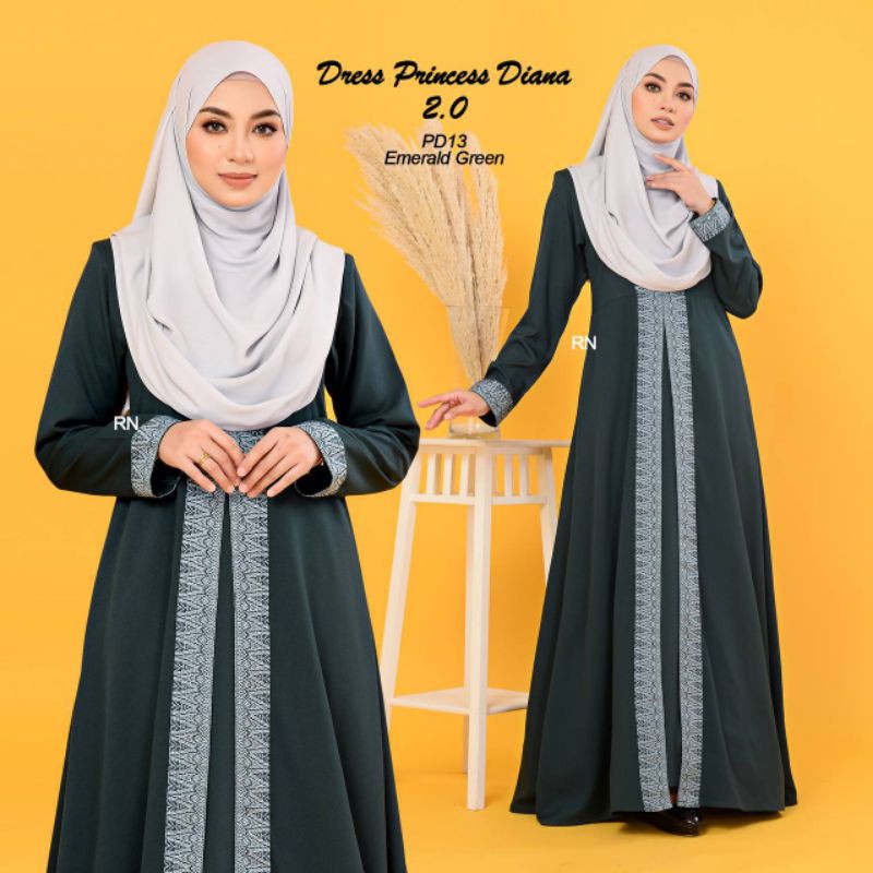 Buy Dress Princess Diana 2 0 Jubah Muslimah Labuh Nursing Friendly Berpoket Size S 2xl Baju Raya 2021 Seetracker Malaysia