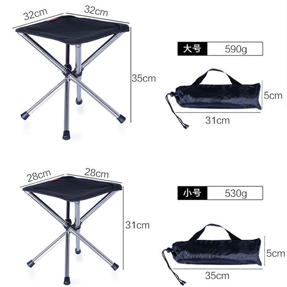 Stainless Steel Picnic Camping Chair Folding Fishing Chair Foldable ...