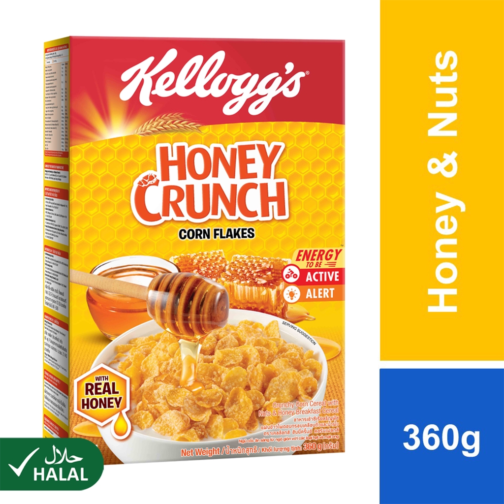 Kellogg's Corn Flakes Honey Crunch Cereal (360g) | Shopee Malaysia