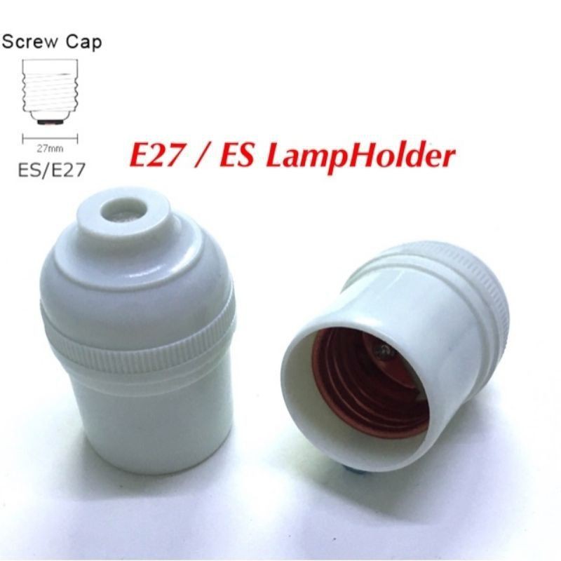 63mart E27 Lamp Holder ES Lamp Holder E27 Lampholder ES Lampholder