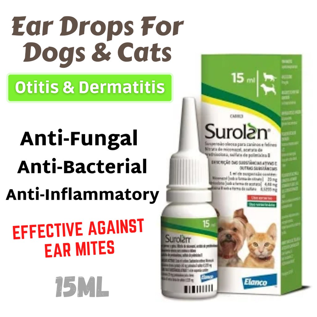 Ready Stock Antifungal Ear Drops For Pet Cats Dogs Ear Mites Infection Antibacterial Ear Solution Drop Cleaner Tre Shopee Malaysia