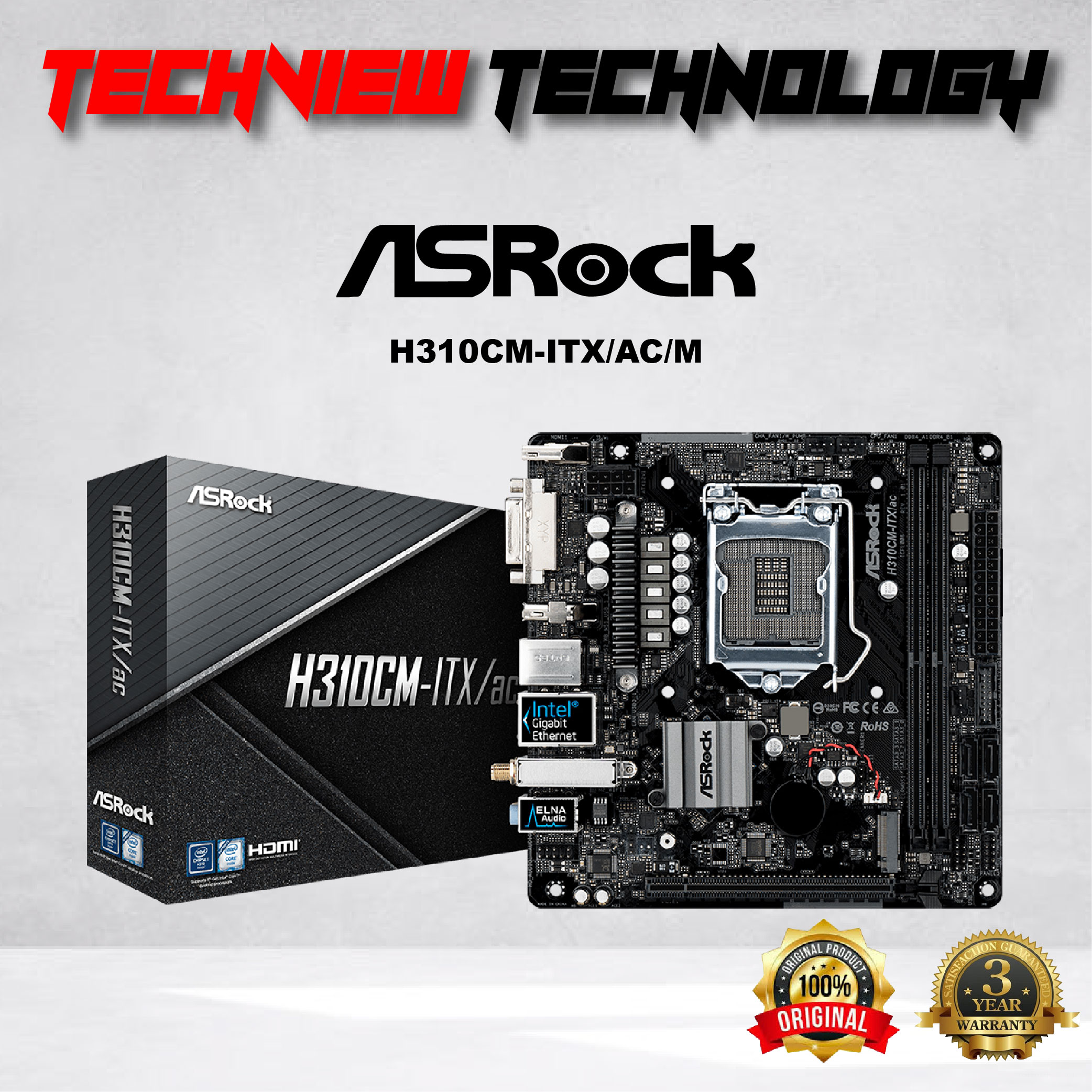 Asrock H310cm Itx Ac M Intel Motherboard Shopee Malaysia