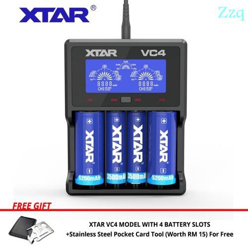 XTAR VC4H 18650 Battery Charger 4 Bays Universal With LCD Display USB For Li-ion 3.7V 16340 18350 20700 21700 26650 1.2V NI-MH NI-CD AAA AA - Foto 5