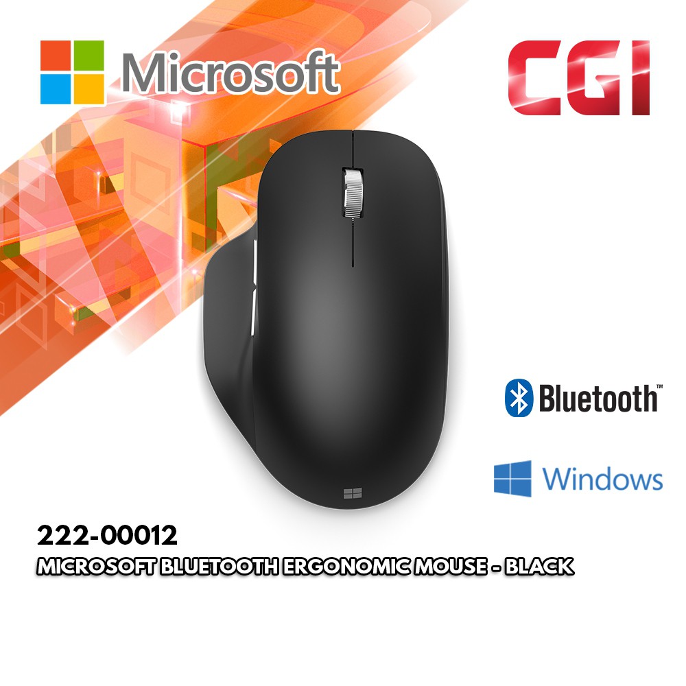 Microsoft Bluetooth Ergonomic Mouse - Black (222-00012) | Shopee Malaysia