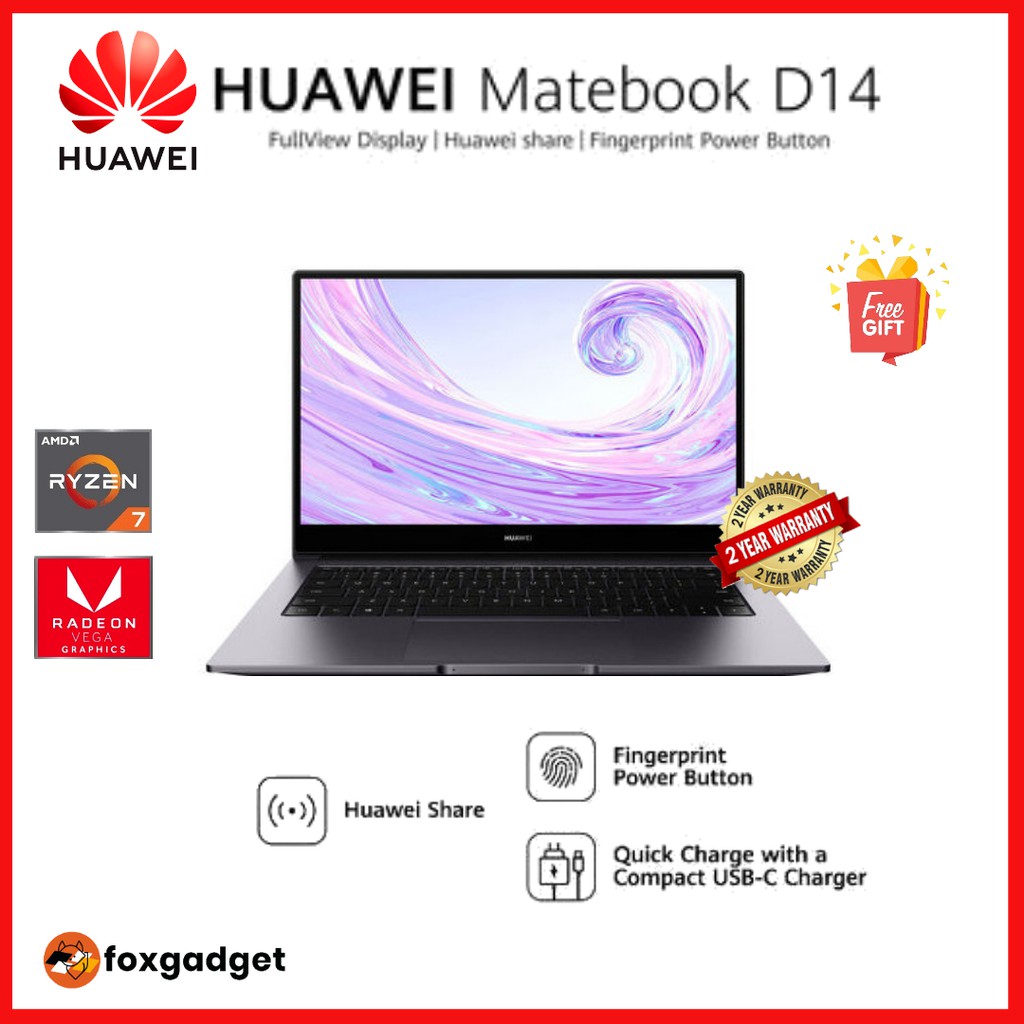 Huawei Matebook D14 R7/ Matebook D14 I5 2021 (8GB)/ Huawei Matebook D14 ...