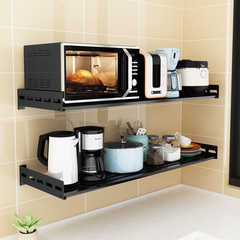 Multifunctional kitchen microwave oven rack wall-mounted rice cooker ...