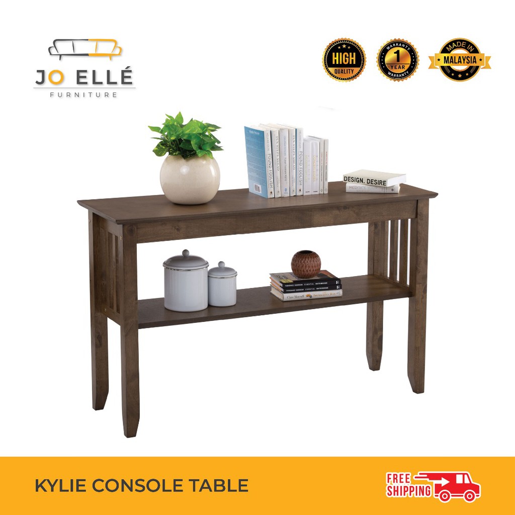 Jo ELLE Kate Solid Oak Wood Console Table/ Side Table / Malaysian Oak
