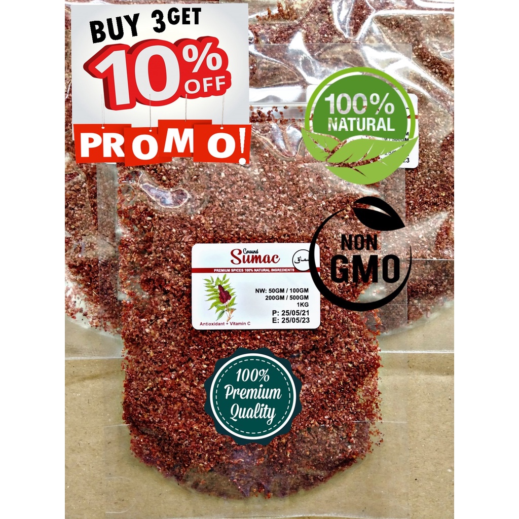 50g SUMAC HERBS POWDER ORIGINAL SYRIA /Serbuk Summac Original Ground
