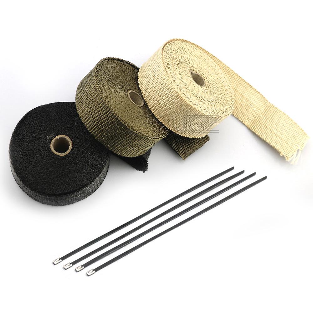 Motorcycle Exhaust Pipe Header Heat Wrap Retention ...