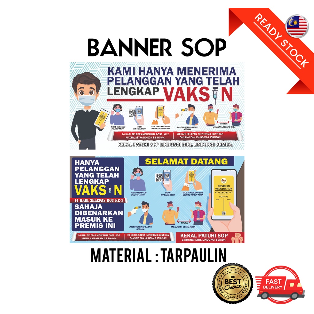 Banner SOP | Bunting SOP | Bunting SOP Dine In Kedai Makan Restoran