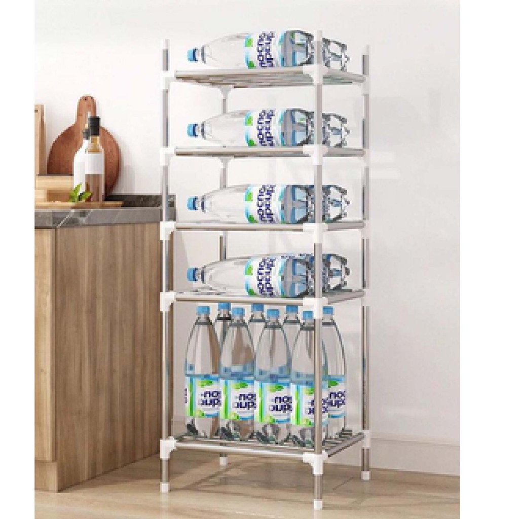 FREE GIFT  5 Tiers Stainless Frame Organizer Rack Kitchen Bathroom Shelf with or without wheel {SELLER}
