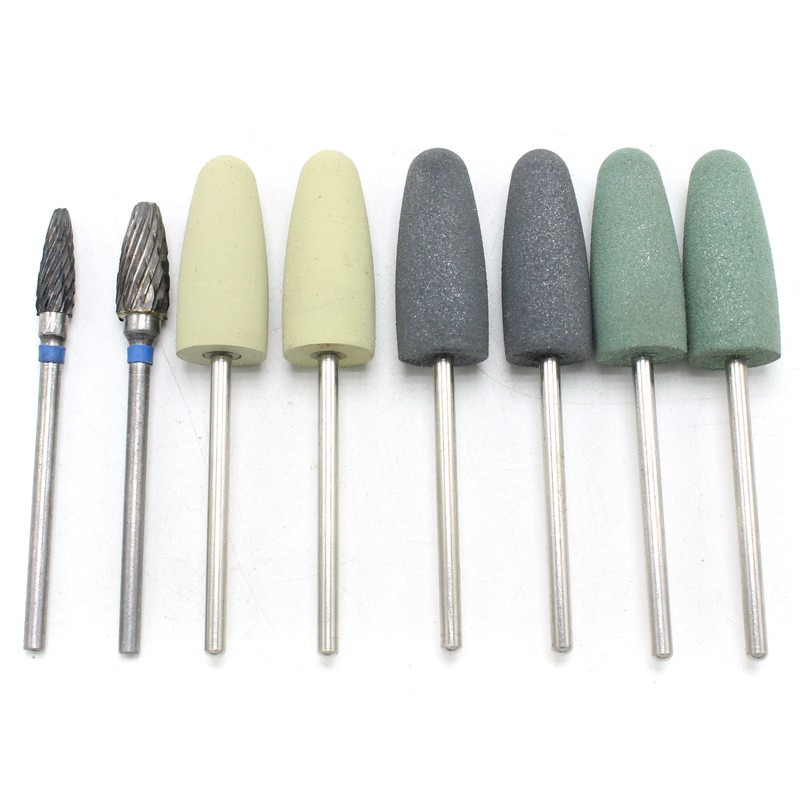 8Pcs/set Dental Resin Base Acrylic Polishing Burs Kit Drill Polisher Rotary Dentista Tool Dental Lab Instrument 2.35mm