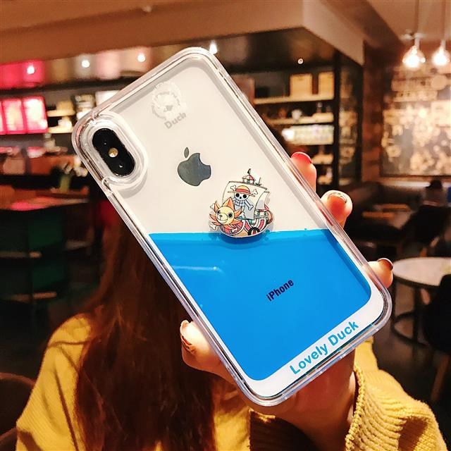 Japanese Style One Piece Anime Pirate Ship 6 Apple X Phone Case 6s Blue Liquid Plus Sea 7 Simple 8 Transparent P Iphone Glitter Xs Flow Max Flashing Dynamic Men Women Shopee Malaysia