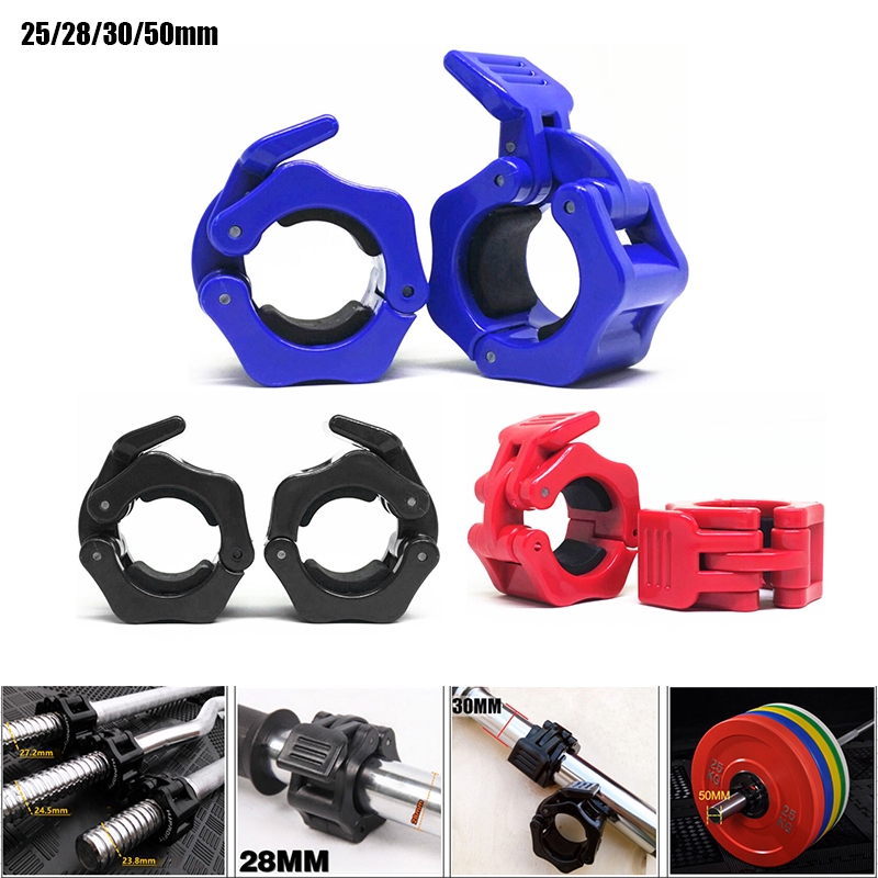 Weight Lifting Dumbbell Collar Olympic Barbell Spinlock Clips Gym Fitness Clamps suitable for barbell clips 30mm HNGEO Has many uses 1 Pair Diameter 1.2 