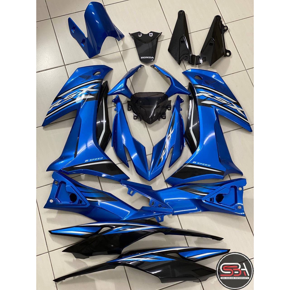 Honda Rsx Rs X 150 Rsx150 Coverset Doctor Ks Blue 011 Biru Full Original Color Stripe Siap 2255