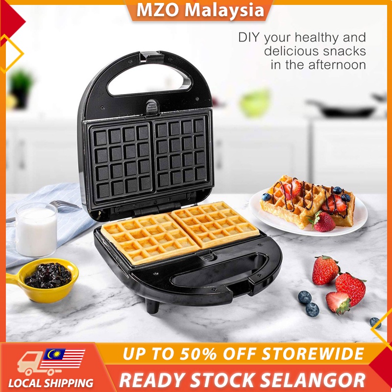 Waffle Maker Sandwich Breakfast machine Maker Baking Tools Egg Oven Pan Non Stick Coated Plate