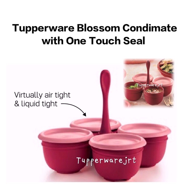 Tupperware Blossom Condimate with One Touch Seal 250ml each bowl