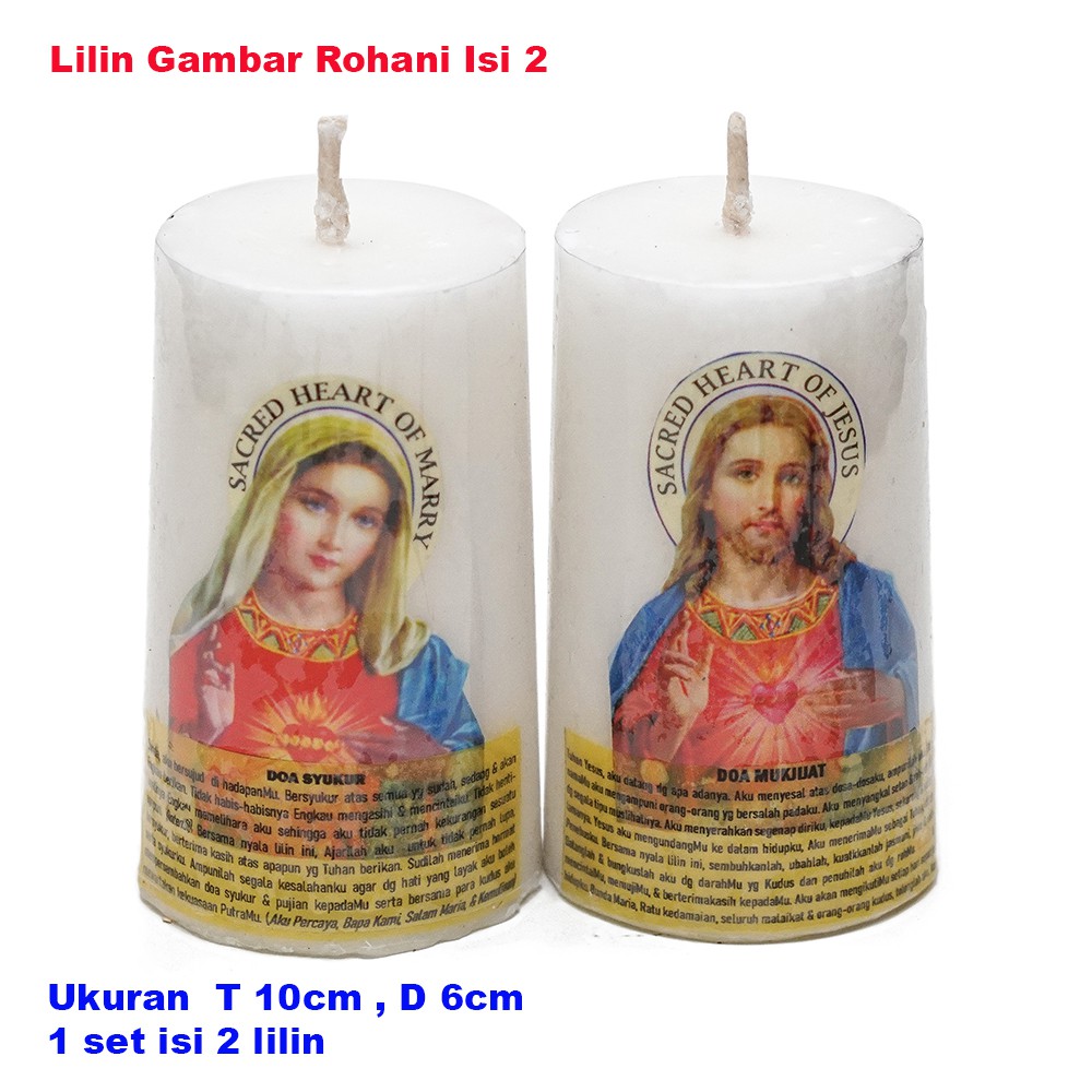 LILIN Easter Church Altar Mass Prayer Candles Spiritual Picture Contents 2 (Uk. 10 x 6cm)