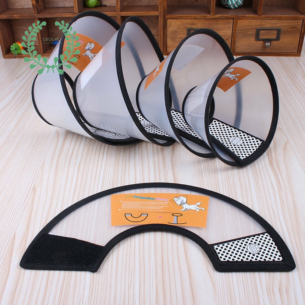 E-Collar Protective Cone Collar for Pet Dogs Cats Wound Healing Protection Cover Kolar Kon Perlindungan Kucing Pemulihan Luka Sakit