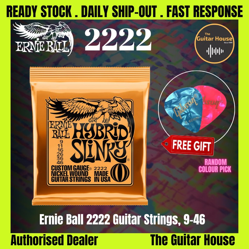 Ernie Ball 2222 Hybrid Slinky Nickel Wound, 946 ( 1 box 12 packs