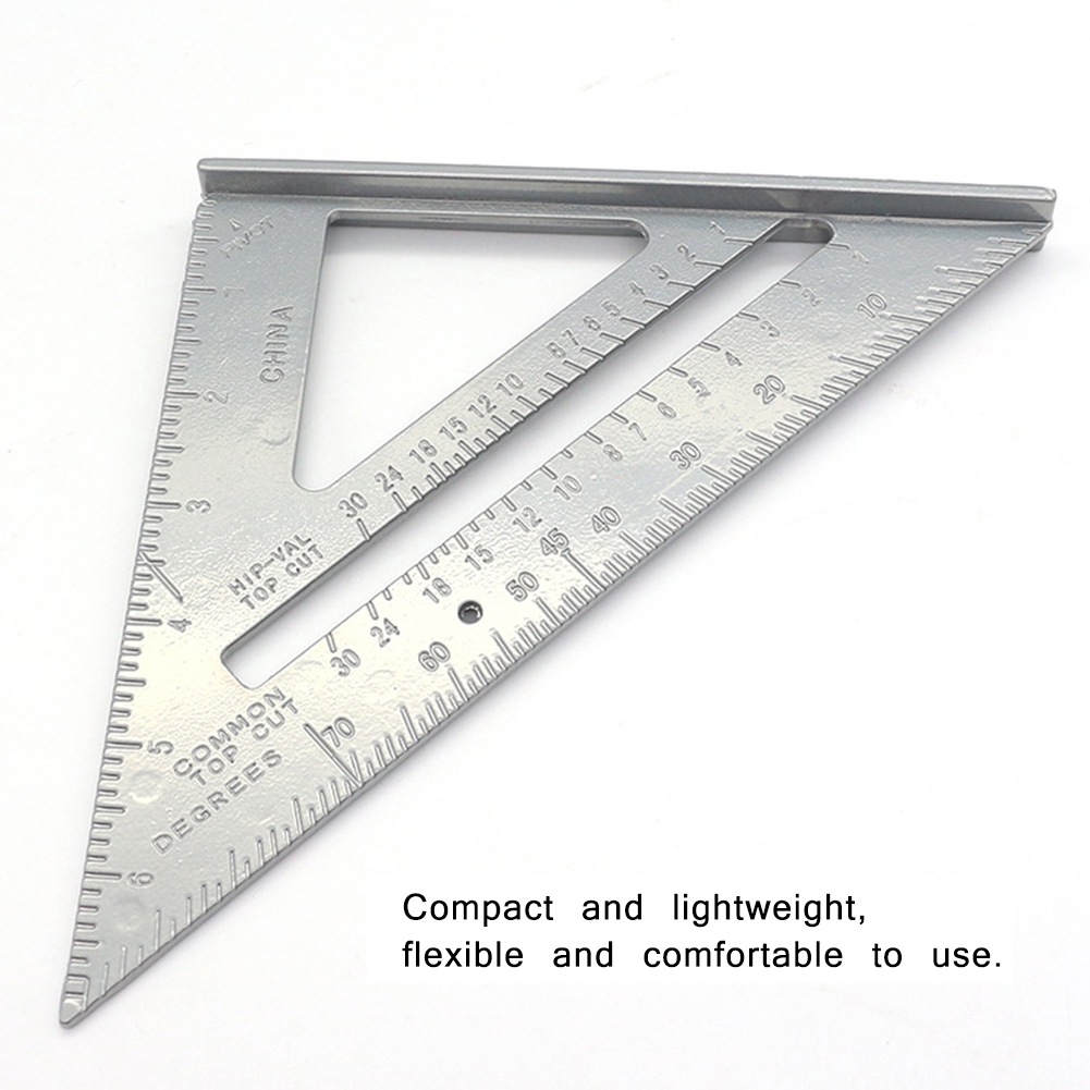 Toolman 7'' Aluminium Square Carpenter Triangle Square Easy-Read QTH031 