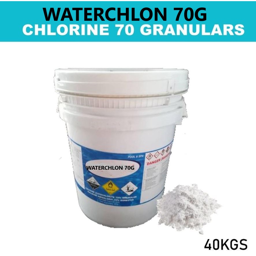 1 TUB 40KG Chlorine Powder for Swimming Pool WATERCHLON 70 MALAYSIA