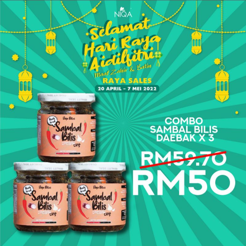 RAYA SALES 2022 NIQA SAMBAL BILIS DAEBAK | Shopee Malaysia