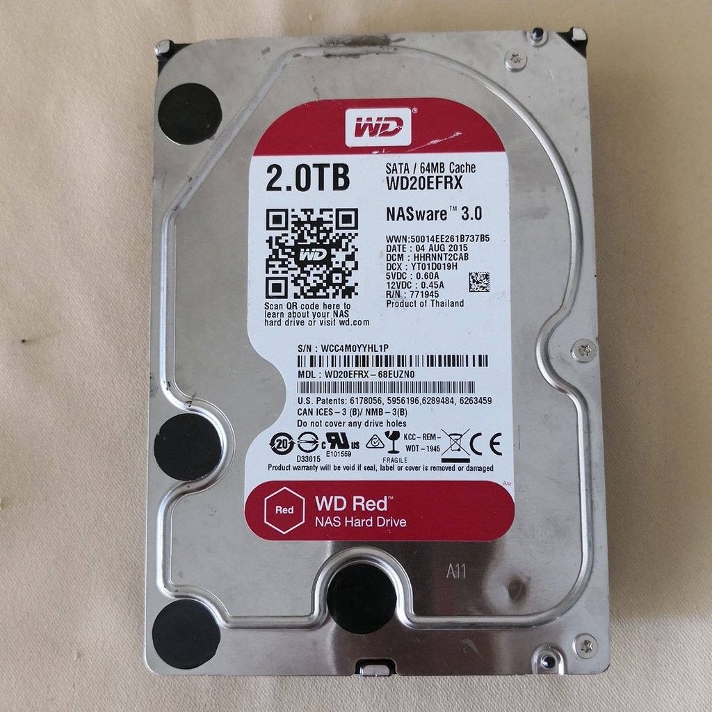 2TB NAS HDD WD RED WD20EFRX NASware 3.0 NAS hard drive 3.5in | Shopee ...