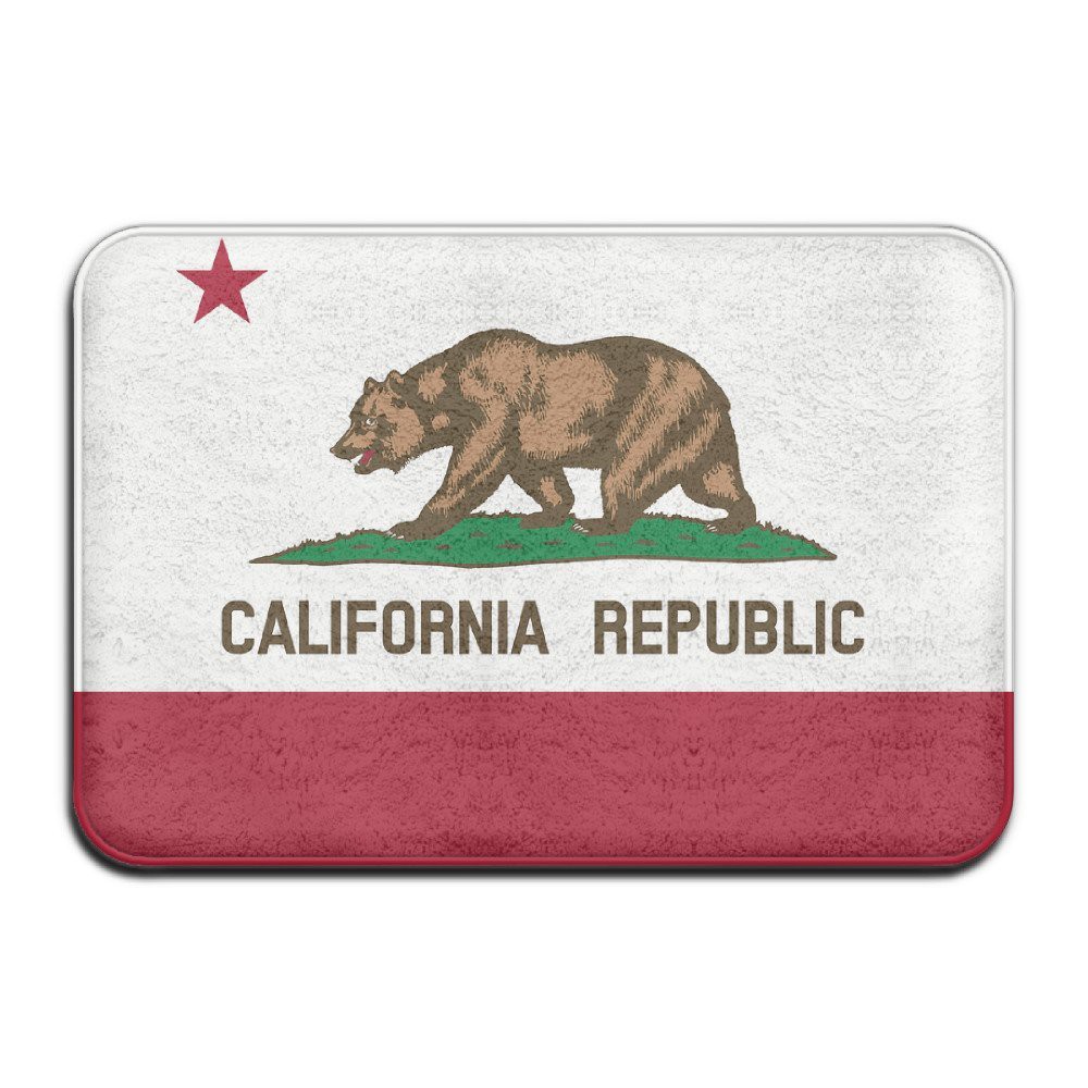 Flag Of California Bear Doormat Anti Slip House Garden Gate Carpet