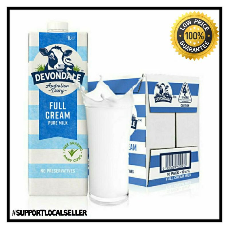Kl] Imported Australia Devondale Full Cream Pure Milk Susu Segar 1L