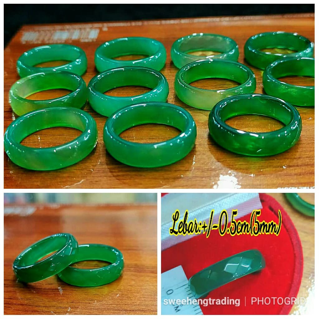 Cincin Batu Jed Hijau Jade Stone Dgn Permukaan Yg Ada Cutting Cukup Cantik Dan Jual Dgn Harga Istimewa 平价绿玉介指 Shopee Malaysia