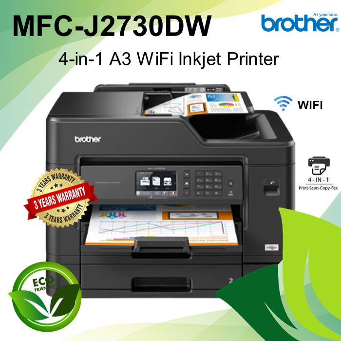 Brother MFC-J2730DW 4-in-1 (Print, Scan, Copy, Fax) Wireless Color ...