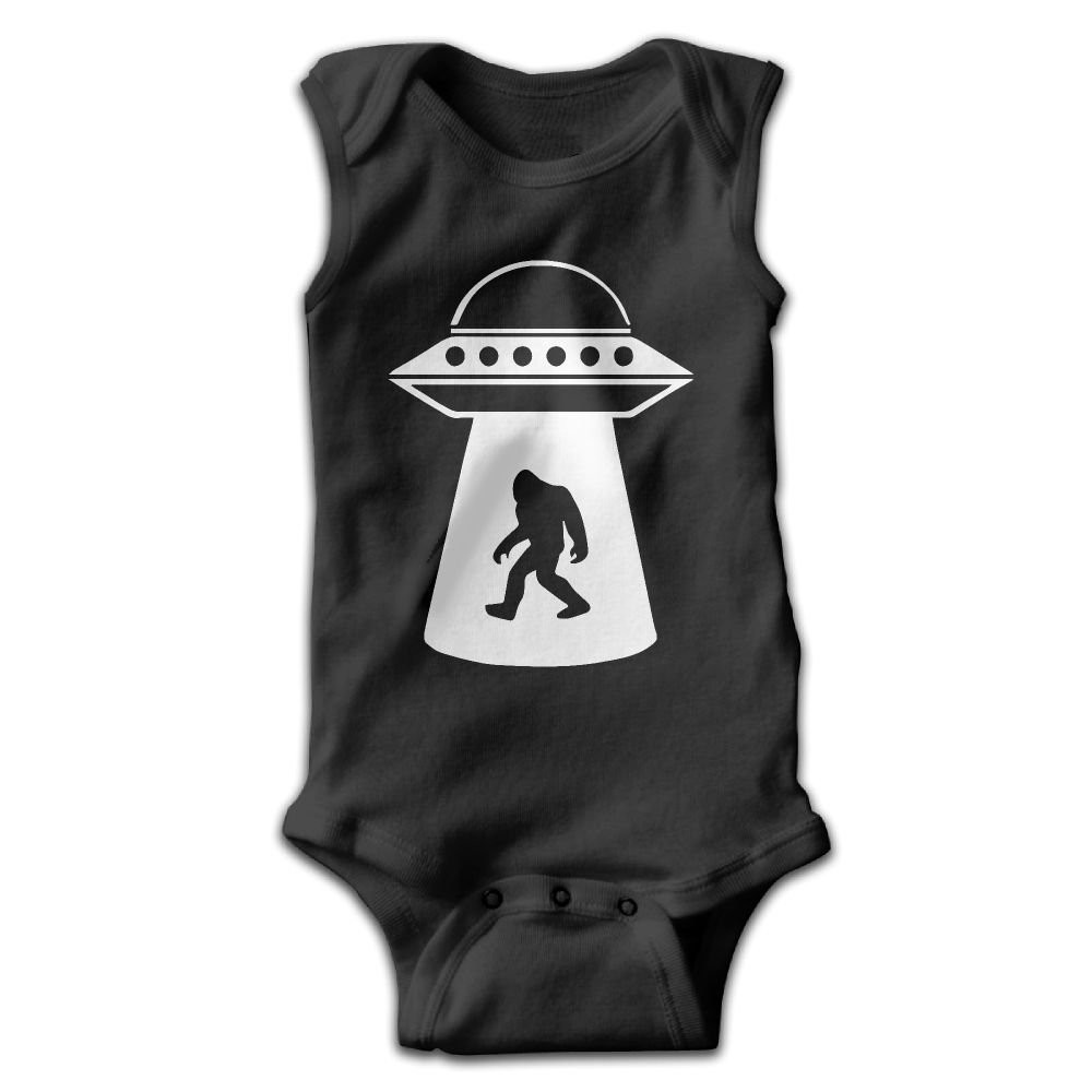 UFO Bigfoot Vintage Newborn Baby Long Sleeve Bodysuits Rompers Outfits