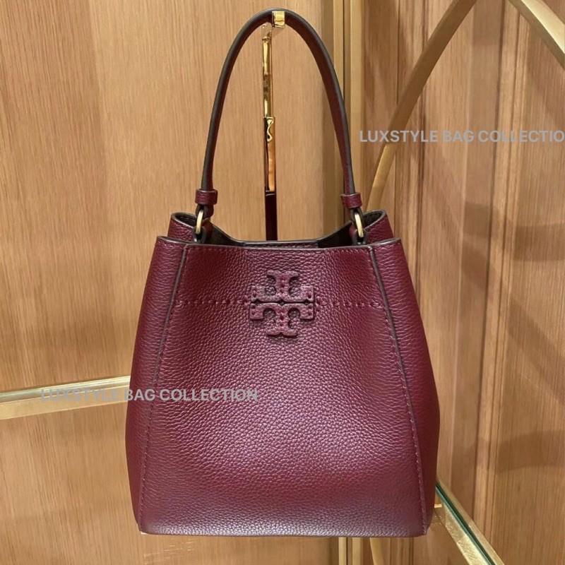 💯 Authentic Original Tory Burch McGraw Small Bucket Bag | Shopee Malaysia