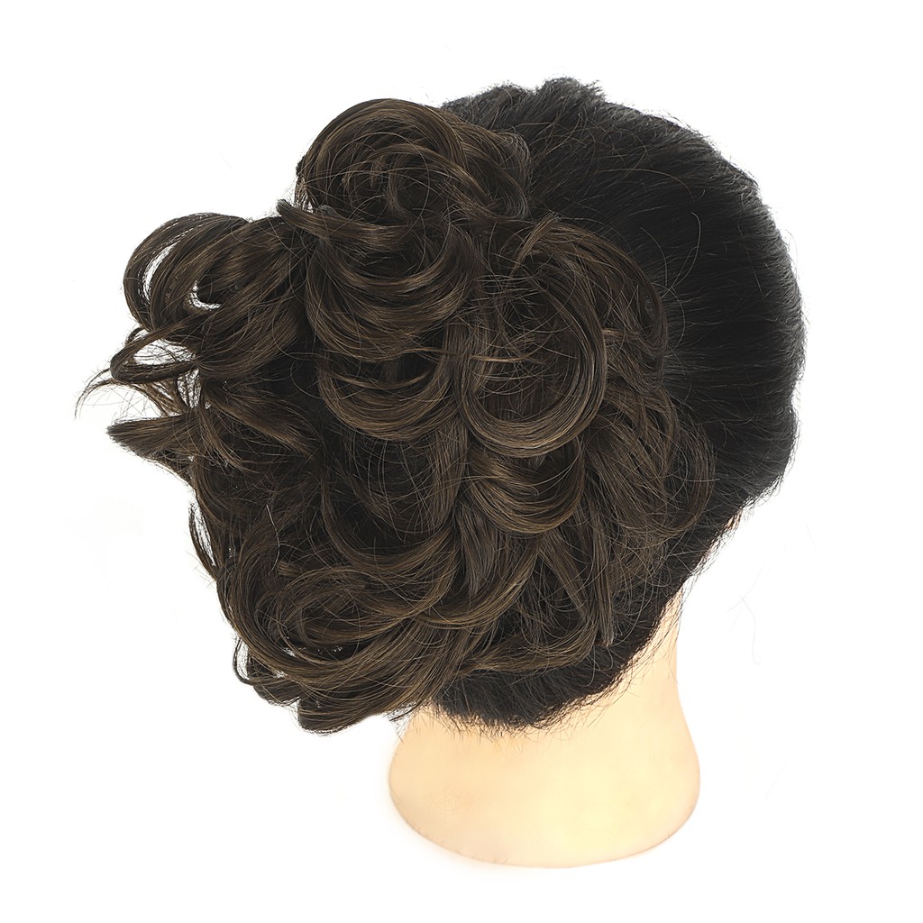 Women S Thick Curly Wavy Updo Hair Bun Extensions Messy Hairpieces