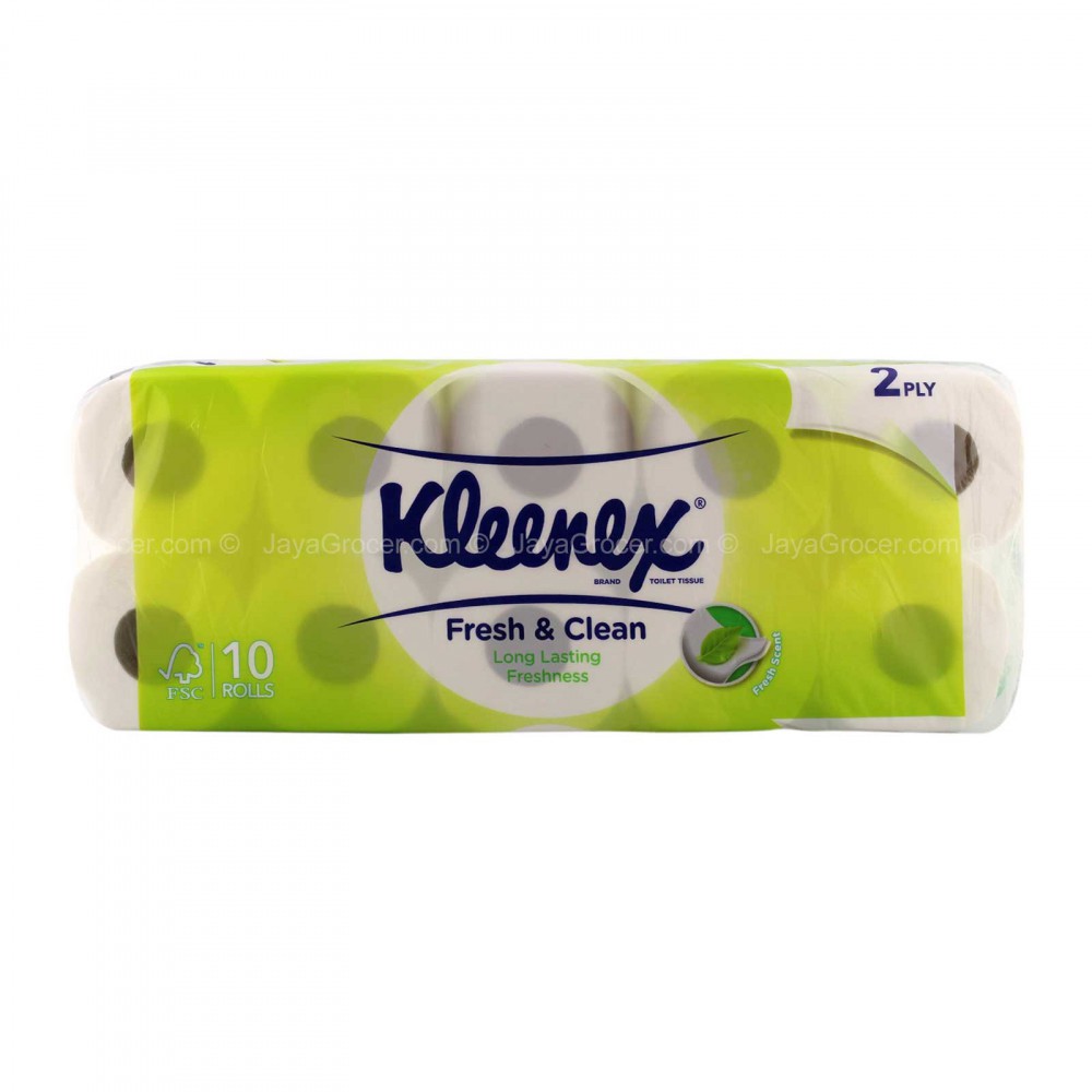 Kleenex Fresh & Clean Fresh Scent Toilet TIssue 10 rolls Shopee Malaysia