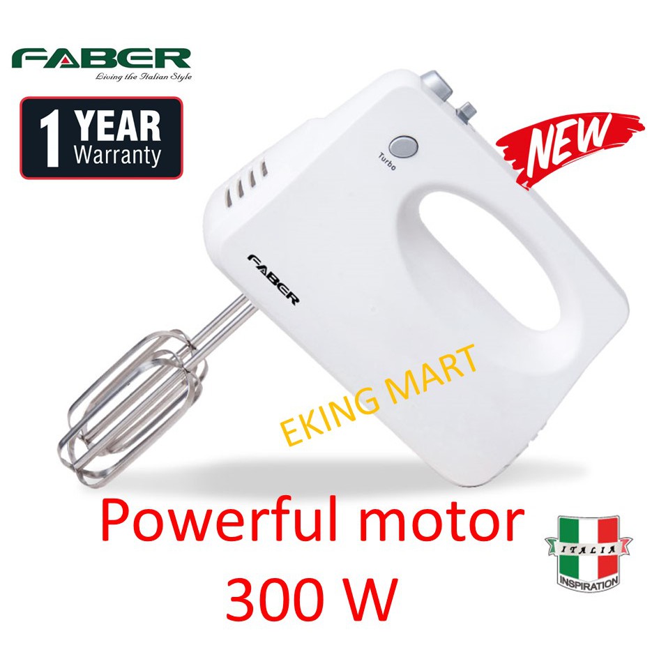 Faber Powerful 300w Hand Mixer FHM555 With Turbo Button Mode ( 1 year